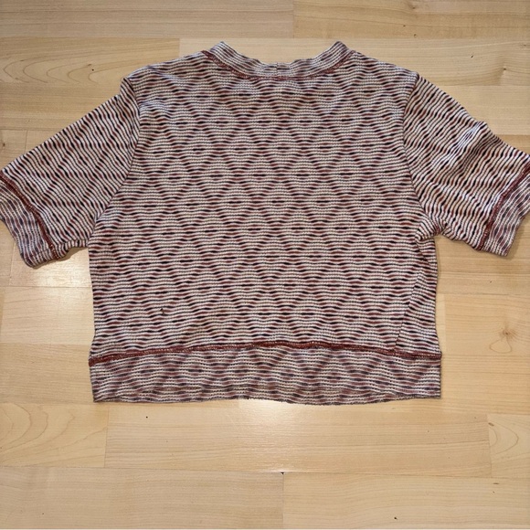 Free People All Yours Mock Neck Crop Top Size Medium Mock Neck Semi Sheer Casual - Picture 7 of 7